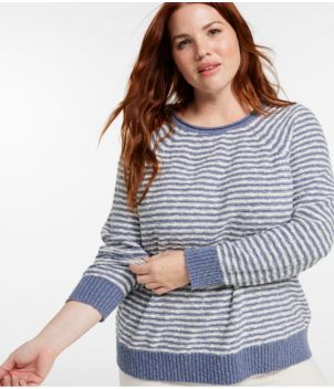 Women's Midweight Cotton Slub Rollneck Pullover Stripe