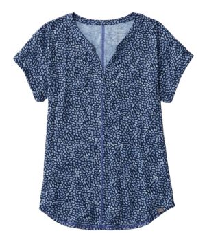 Women's Streamside Tee, Short-Sleeve Splitneck, Print