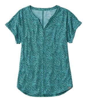 Women's Streamside Tee, Short-Sleeve Splitneck, Print