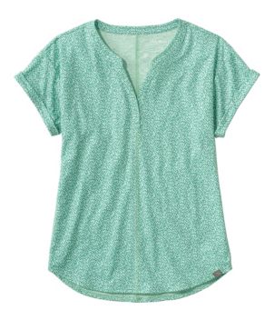 Women's Streamside Tee, Short-Sleeve Splitneck Print