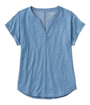 Women's Streamside Tee, Short-Sleeve Splitneck Print