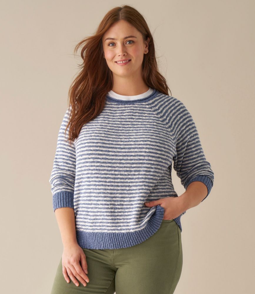Women's Midweight Cotton Slub Rollneck Pullover Stripe