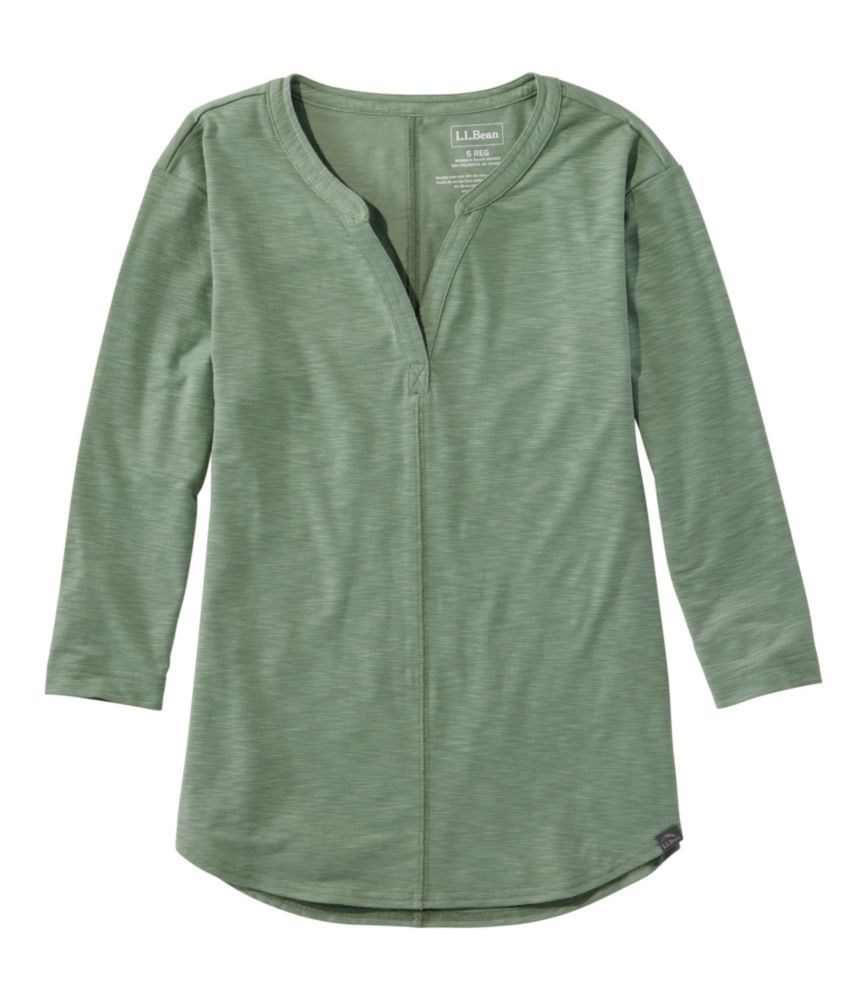 Women's Streamside Tee, Three-Quarter-Sleeve Splitneck