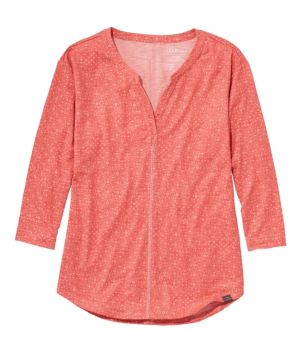 Women's Streamside Tee, Three-Quarter-Sleeve Splitneck, Print