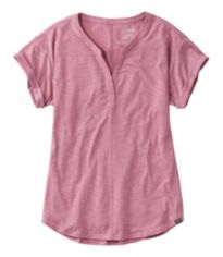 Women's Streamside Tee, Short-Sleeve Splitneck Print