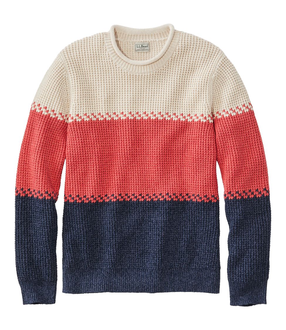 Men's Colorblock Crewneck Sweater  Stylish Corporate Uniforms and Career  Apparel – ICO Uniforms