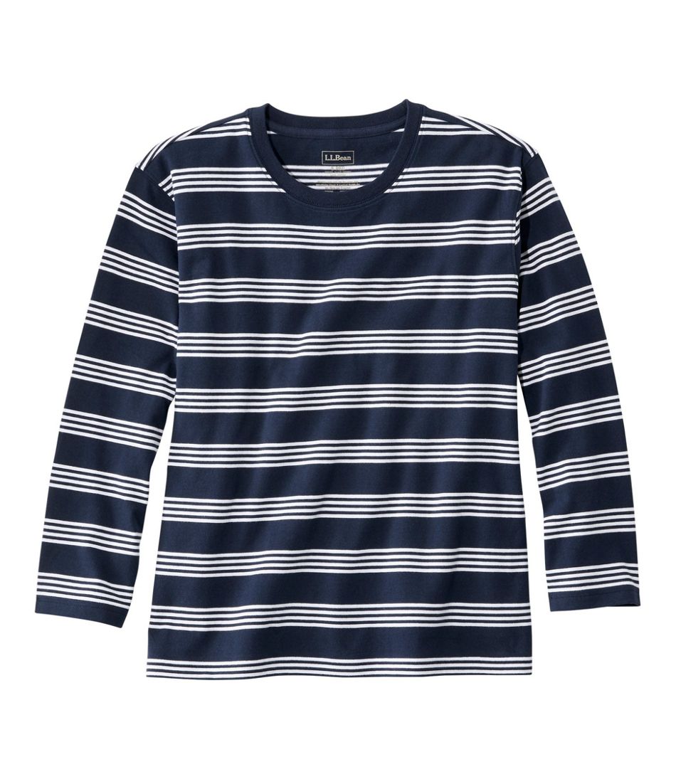 Women's Saturday T-Shirt, Crewneck Three-Quarter-Sleeve Stripe | Tees ...