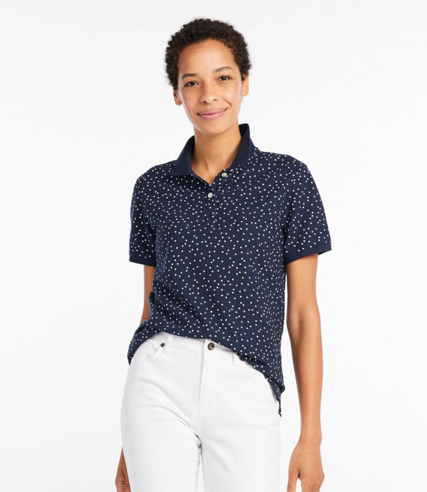Women's Premium Double L Polo ShortSleeve, Relaxed Fit, Print Tees & Knit Tops at L.L.Bean