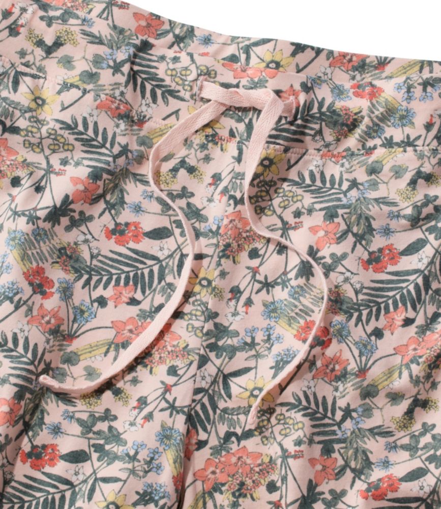 Women's Super-Soft Shrink-Free Pajama Set, Button-Front, Bone Stamped Leaf, small image number 4