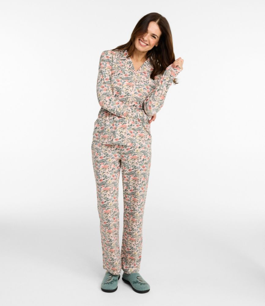 Women's Super-Soft Shrink-Free Pajama Set, Button-Front