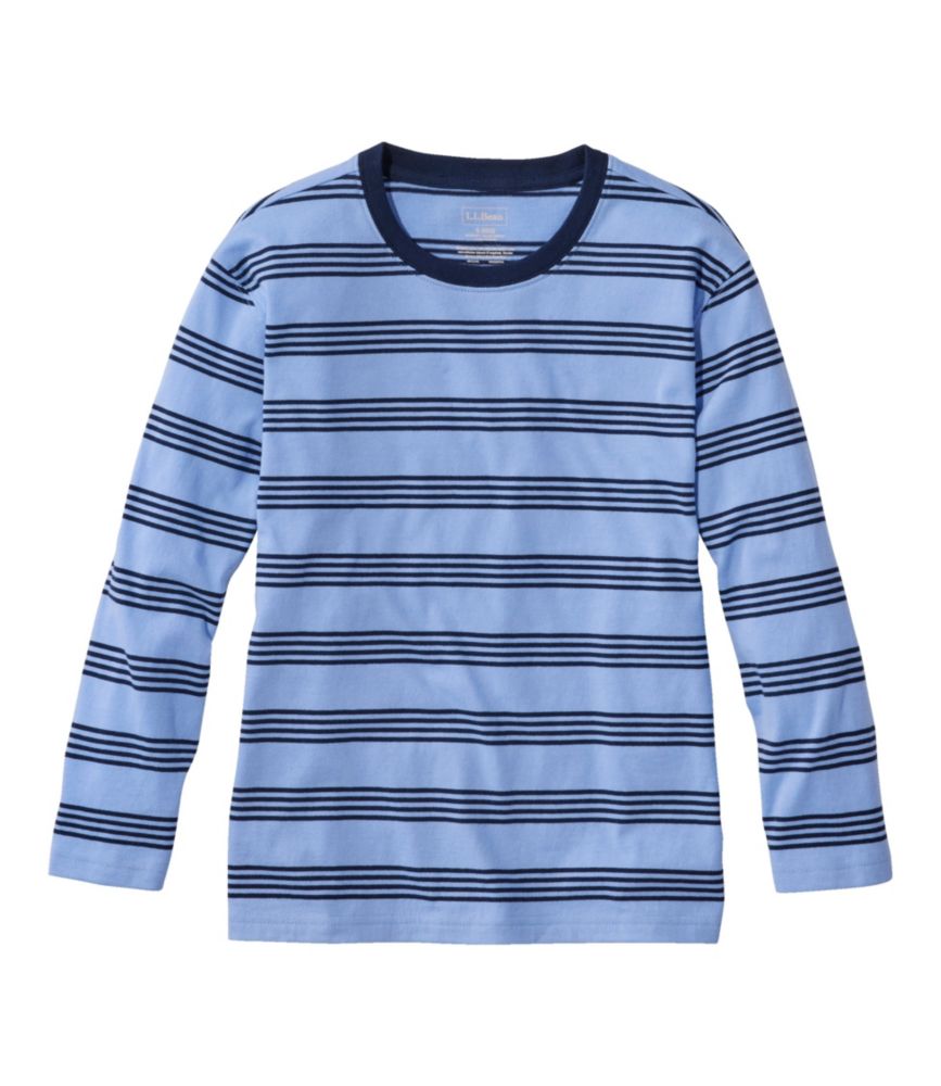 blue and white striped long sleeve t shirt