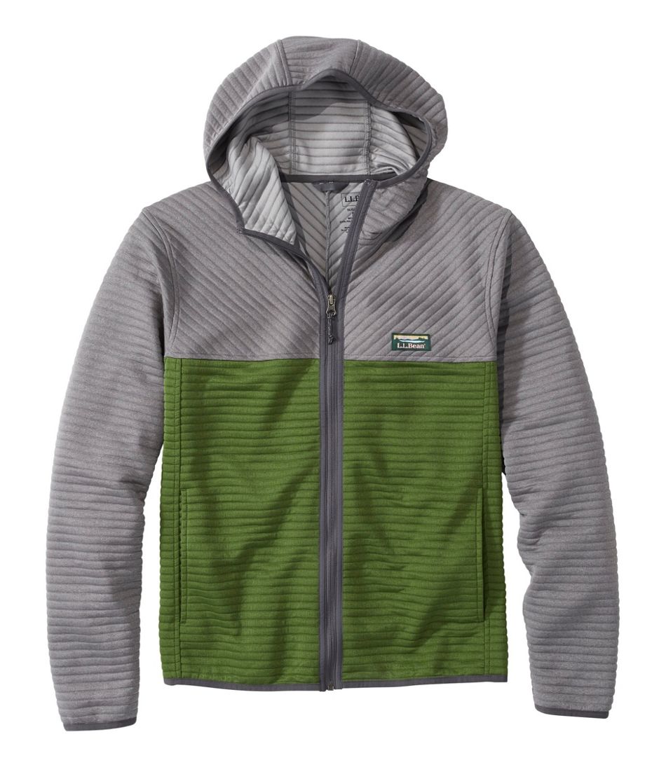 Men's L.L.Bean Mountain Classic Colorblock Hooded Mid Puffer