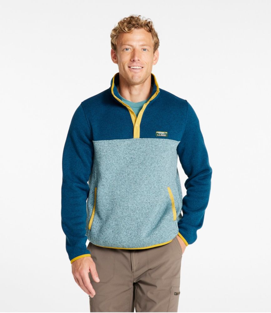 Men's L.L.Bean Sweater Fleece Pullover, Colorblock