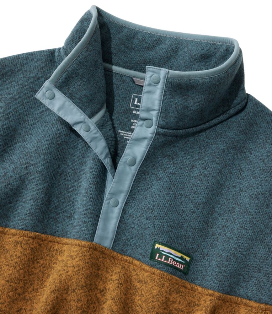 Men's L.L.Bean Sweater Fleece Pullover, Colorblock