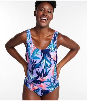 Women's BeanSport Swimwear, Scoopneck Tanksuit Print