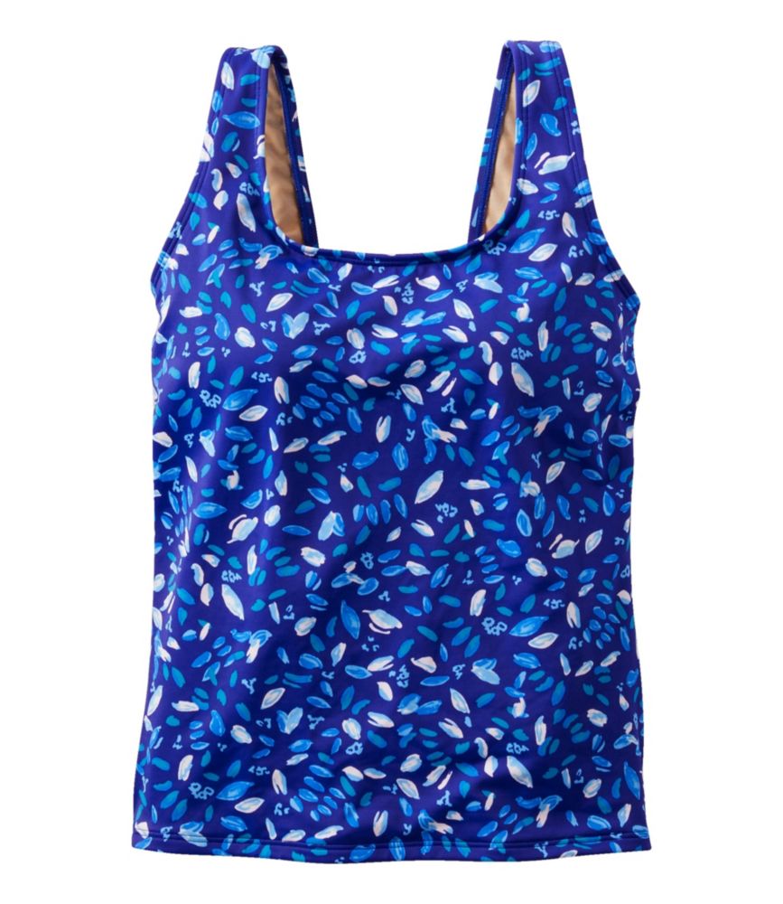 Women's BeanSport Swimwear, Scoopneck Tankini Top Print, Cobalt Petal Multi, small image number 2