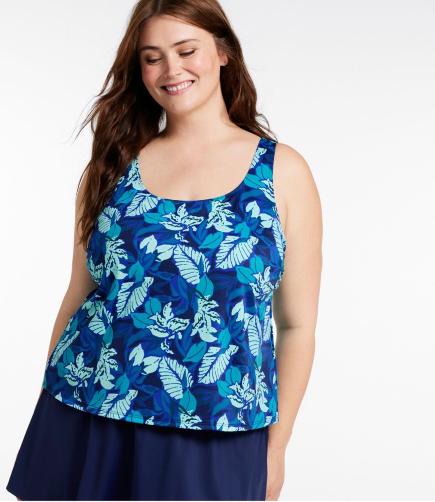 Women's BeanSport Swimwear, Scoopneck Tankini Top Print