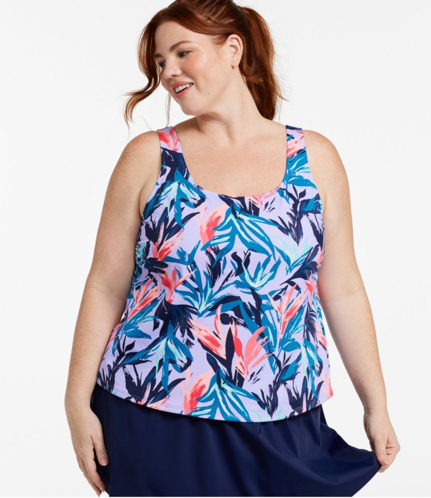 Women's BeanSport Swimwear, Scoopneck Tankini Top Print