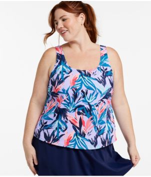 Women's BeanSport Swimwear, Scoopneck Tankini Top Print