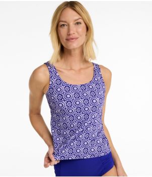 Women's BeanSport Swimwear, Scoopneck Tankini Top, Print