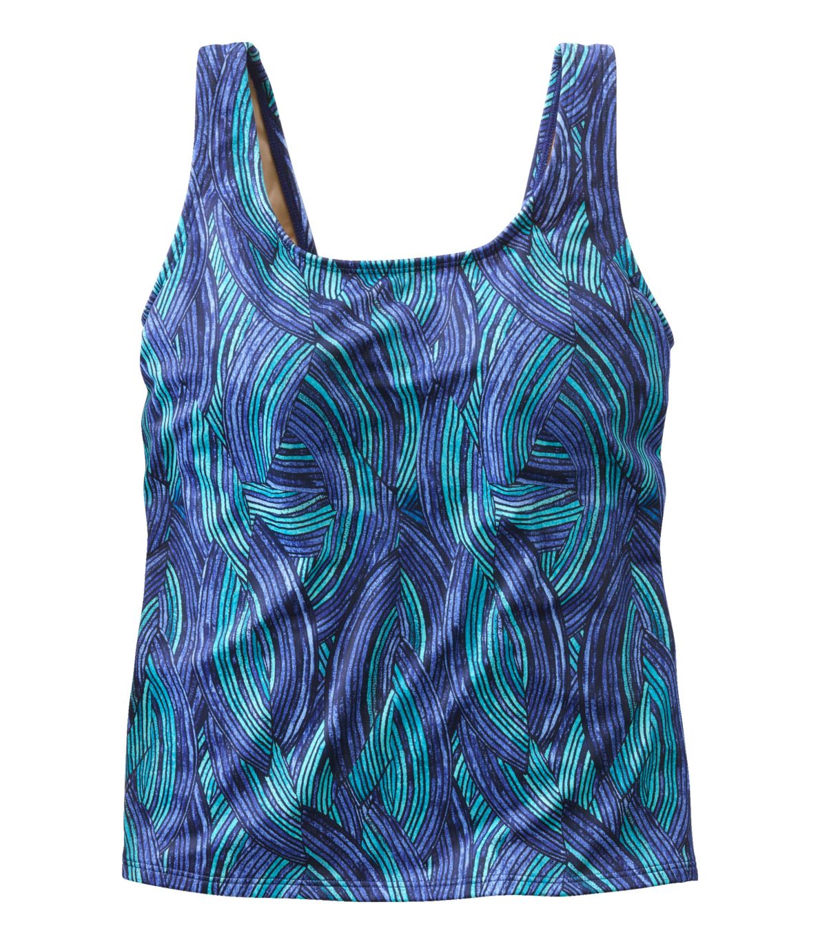 Women's BeanSport Swimwear, Scoopneck Tankini Top Print