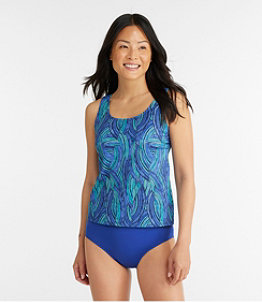 Women's BeanSport Swimwear, Scoopneck Tankini Top, Print