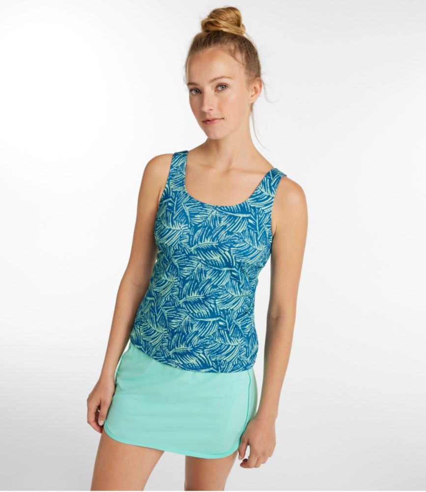 Women's BeanSport Swimwear, Scoopneck Tankini Top Print