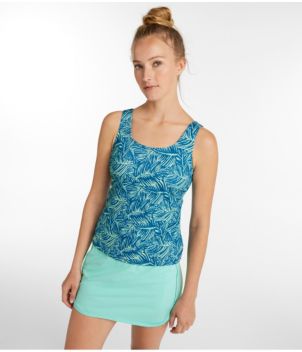 Women's BeanSport Swimwear, Scoopneck Tankini Top Print