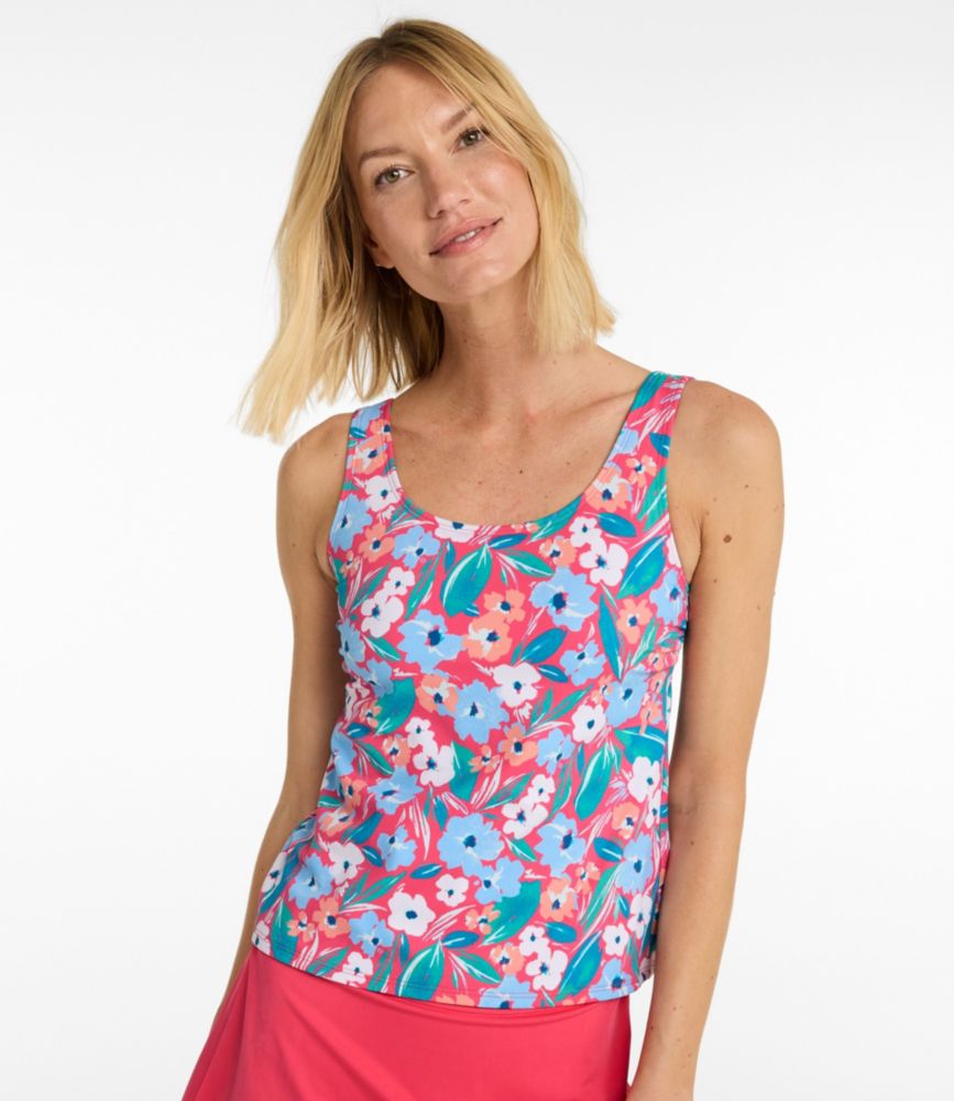 Women's BeanSport Swimwear, Scoopneck Tankini Top, Print