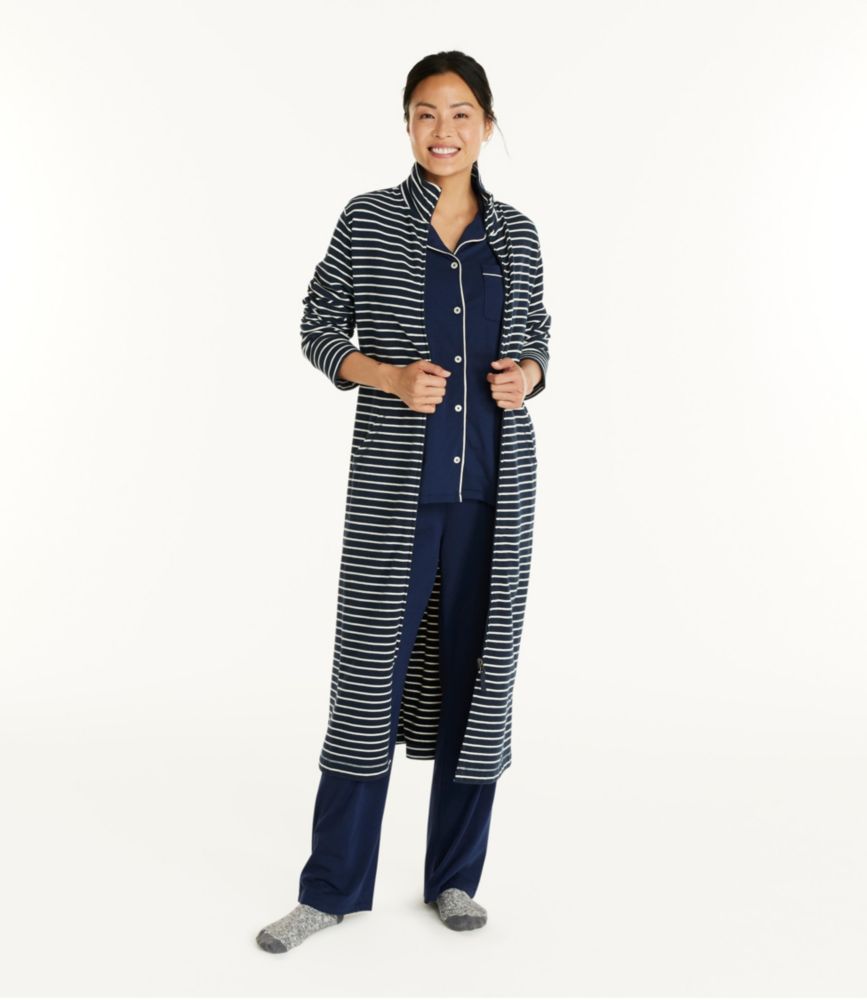 Women's Ultrasoft Sweatshirt Robe, Stripe, , small image number 3