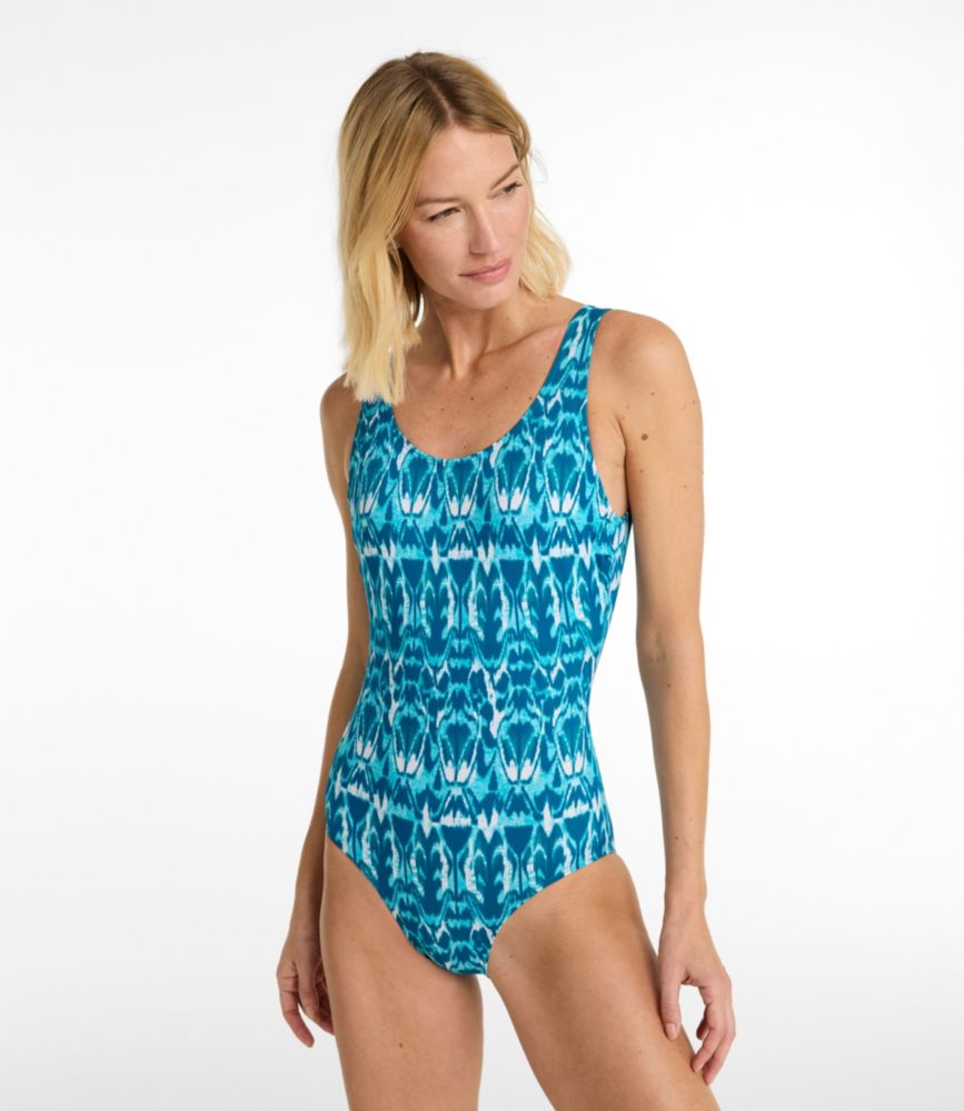 Women's BeanSport Swimwear, Scoopneck Tanksuit Print