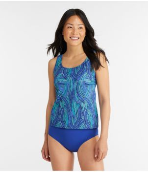 Women's BeanSport Swimwear, Scoopneck Tankini Top Print