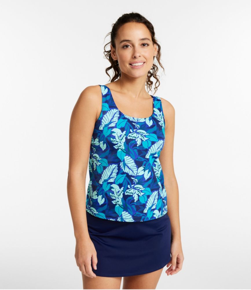 Women's BeanSport Swimwear, Scoopneck Tankini Top Print