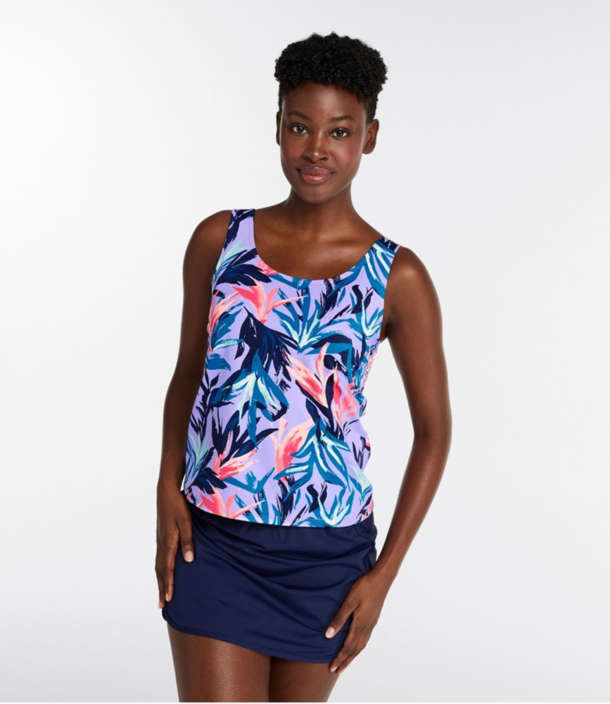 Women's BeanSport Swimwear, Scoopneck Tankini Top Print