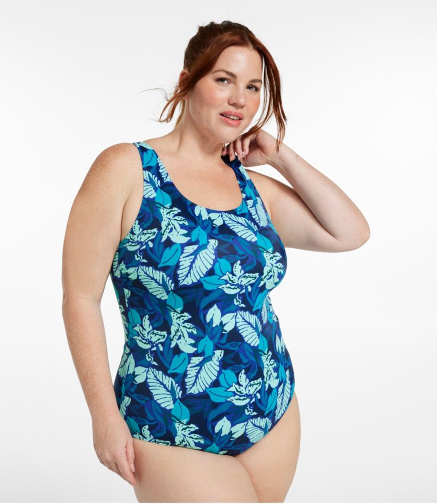 Women's BeanSport Swimwear, Scoopneck Tanksuit Print