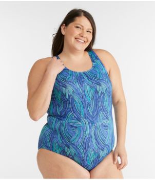 Women's BeanSport Swimwear, Scoopneck Tanksuit Print