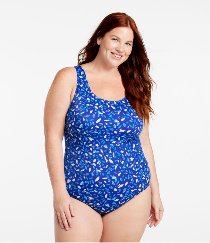 Women's BeanSport Swimwear, Scoopneck Tanksuit Print