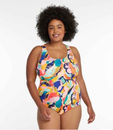 Women's BeanSport Swimwear, Scoopneck Tanksuit Print