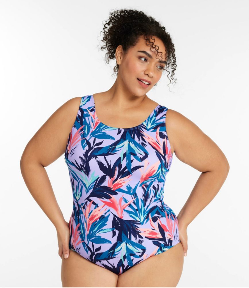 Women's BeanSport Swimwear, Scoopneck Tanksuit Print