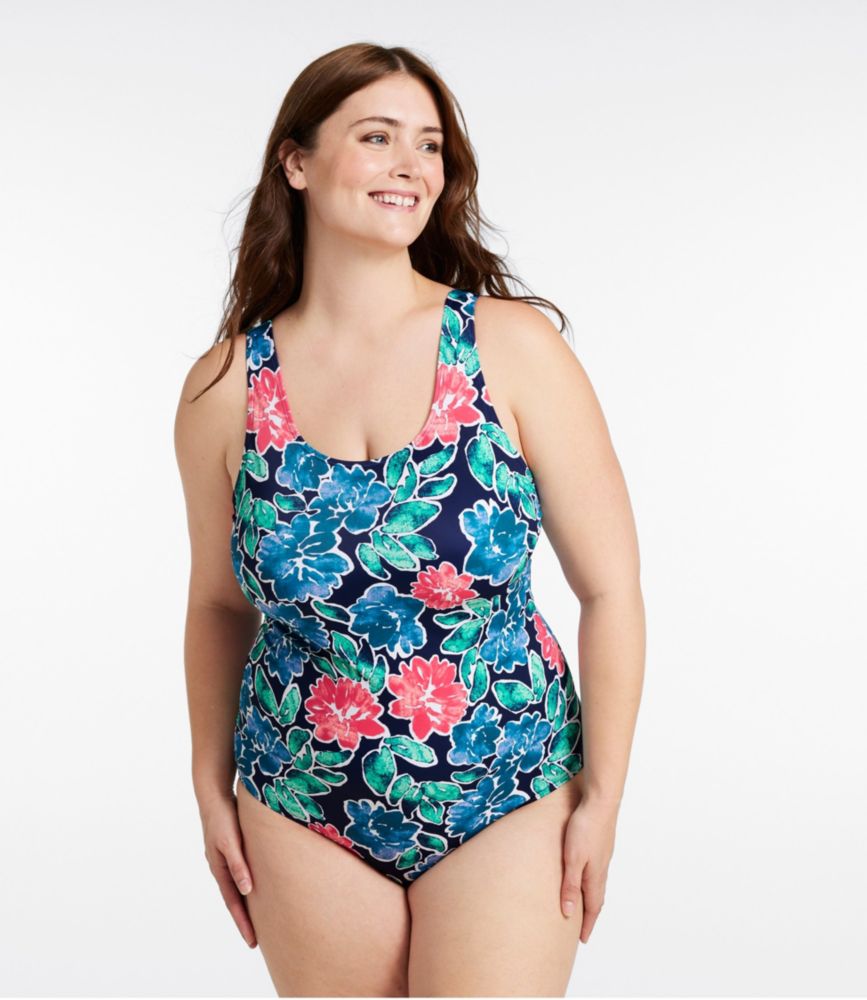 Women's BeanSport Swimwear, Scoopneck Tanksuit Print