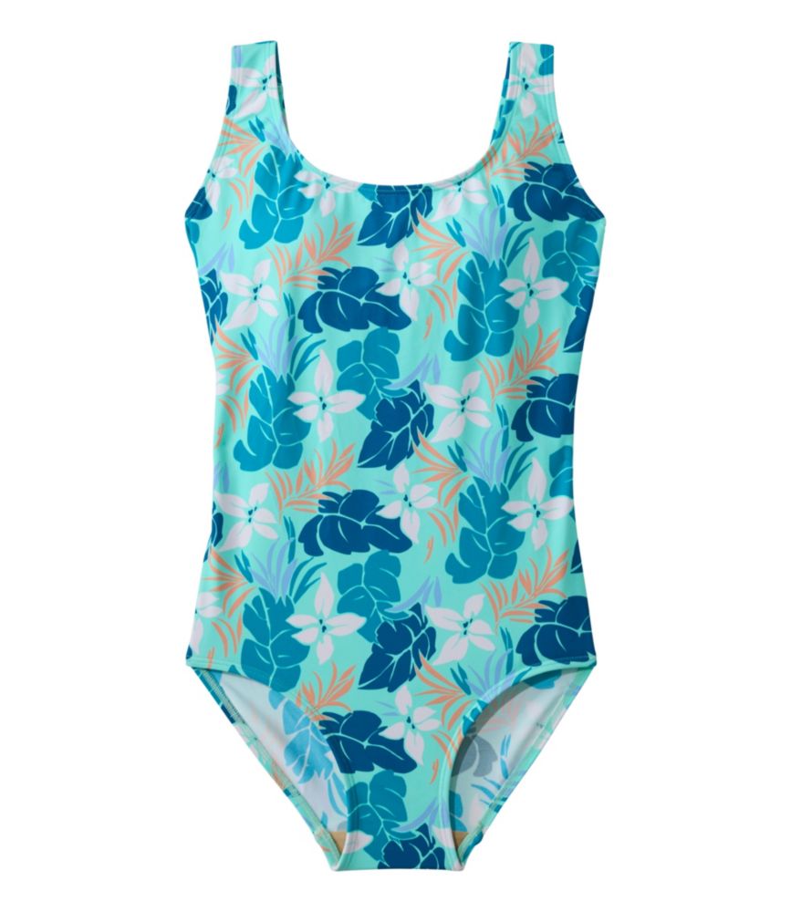 Women's BeanSport Swimwear, Scoopneck Tanksuit Print, Beach Glass Palm Multi, small image number 1