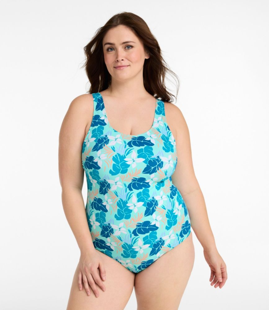 Women's BeanSport Swimwear, Scoopneck Tanksuit Print