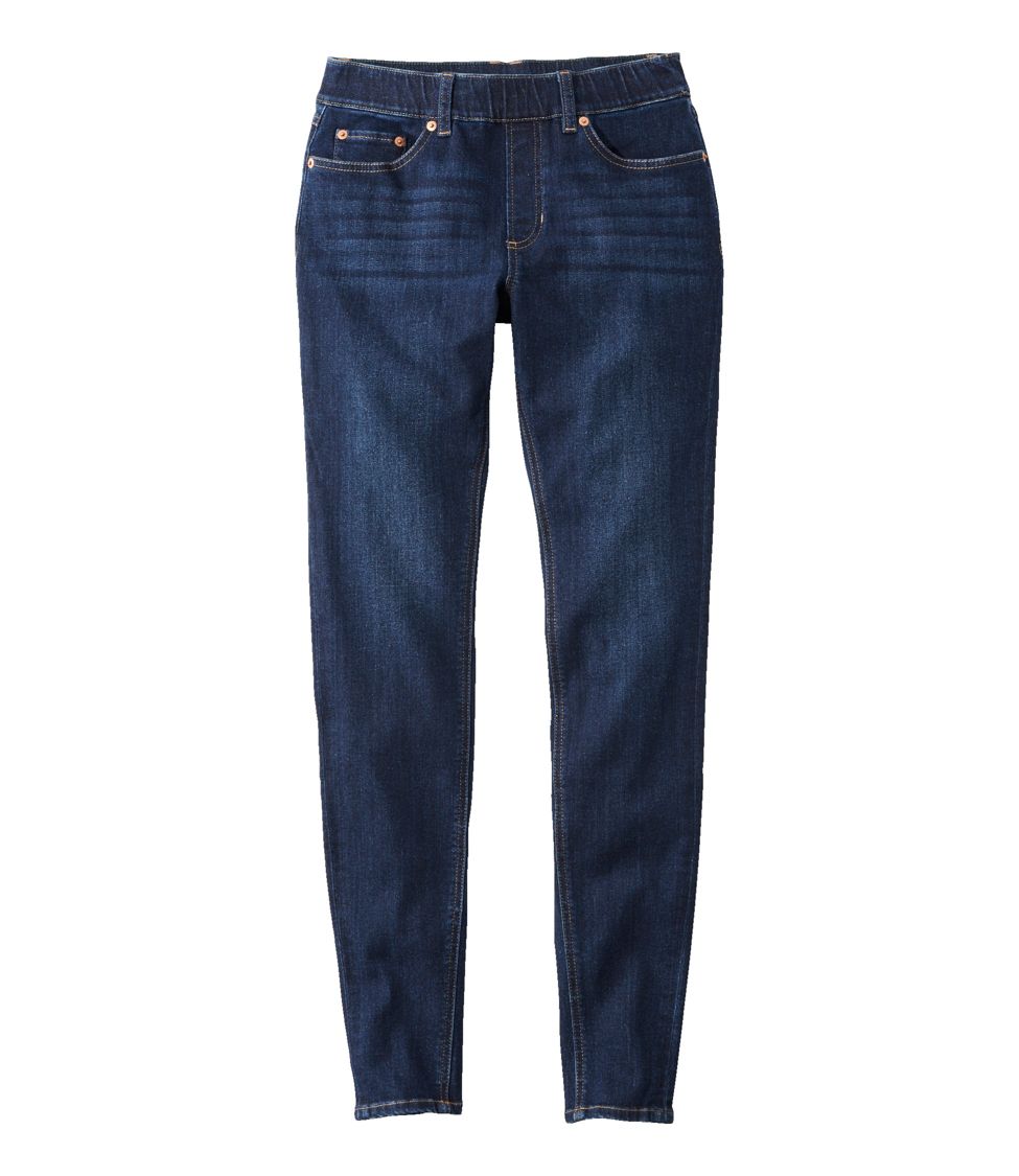 Straight Leg Pull-On Jeans