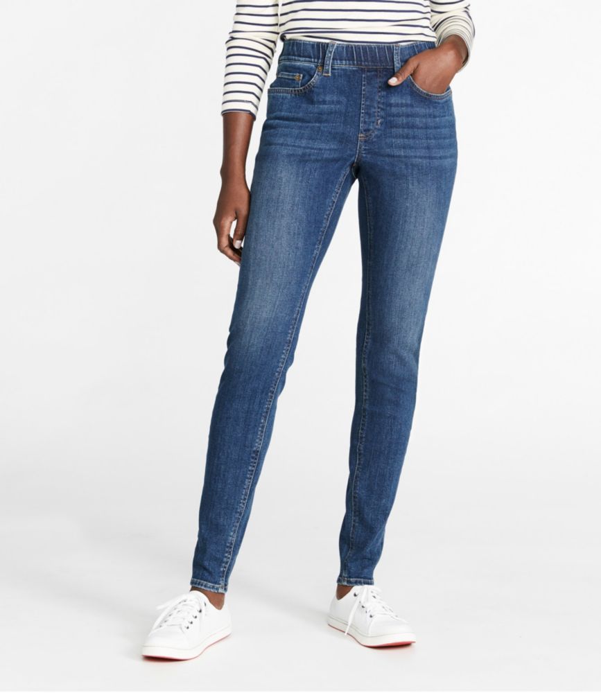 Women's BeanFlex® Jeans, Mid-Rise Skinny-Leg Pull-On