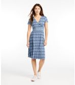 Women's Summer Knit Dress, Short-Sleeve Stripe