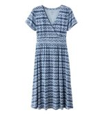 Women's Summer Knit Dress, Short-Sleeve Stripe