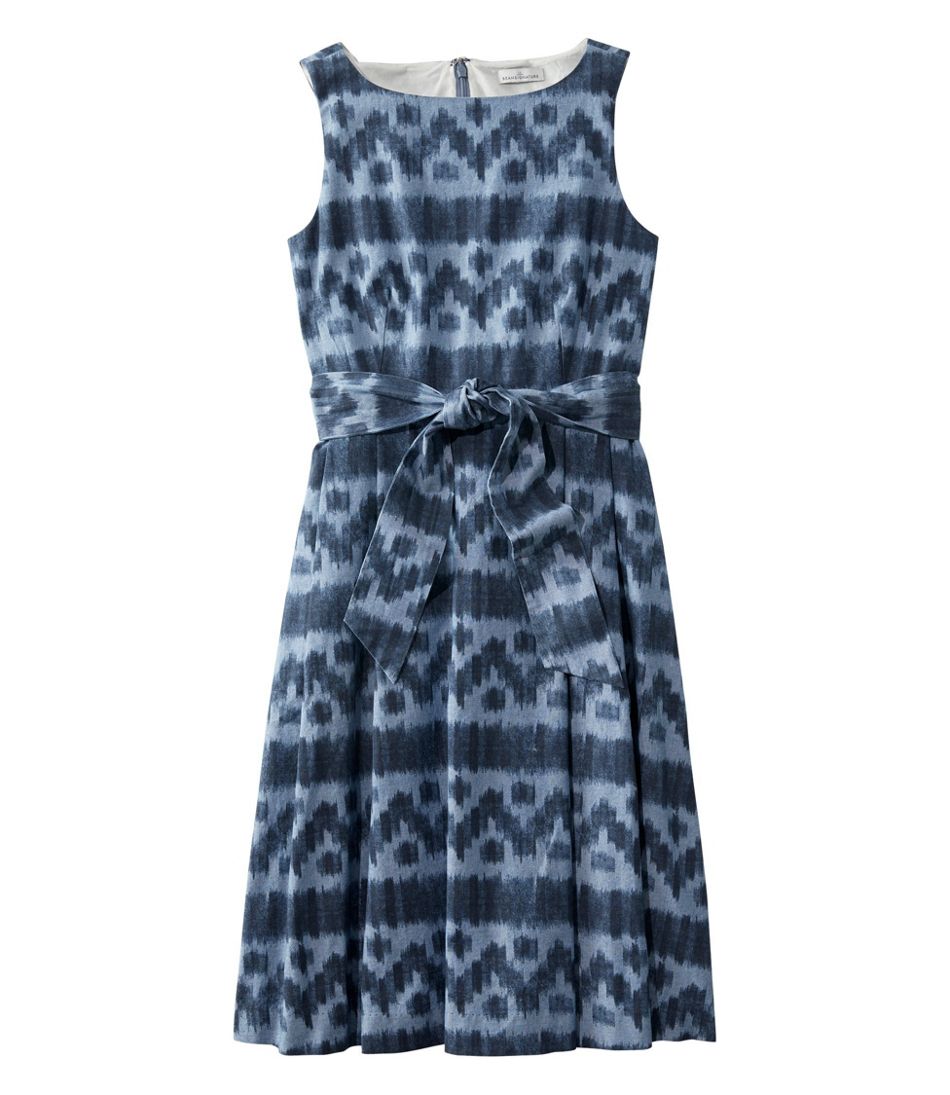 Women's Signature Chambray Dress Ikat Print | Dresses & Skirts at L.L.Bean