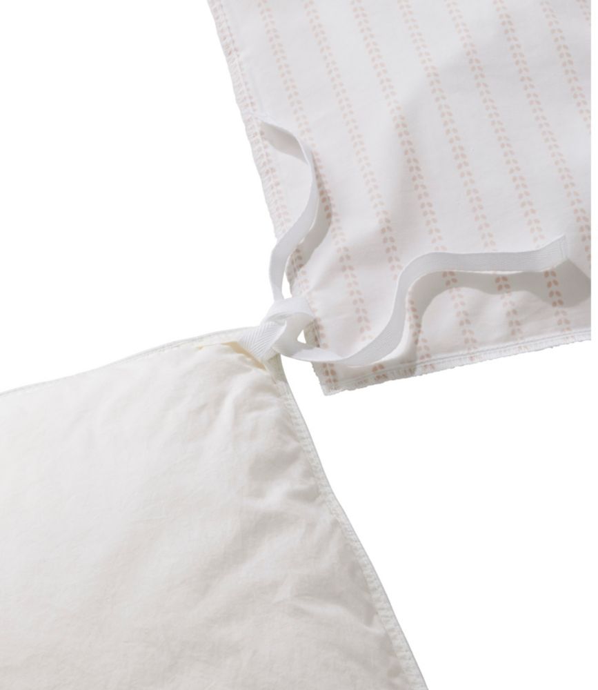 Sunwashed Percale Comforter Cover, Stripe Leaf