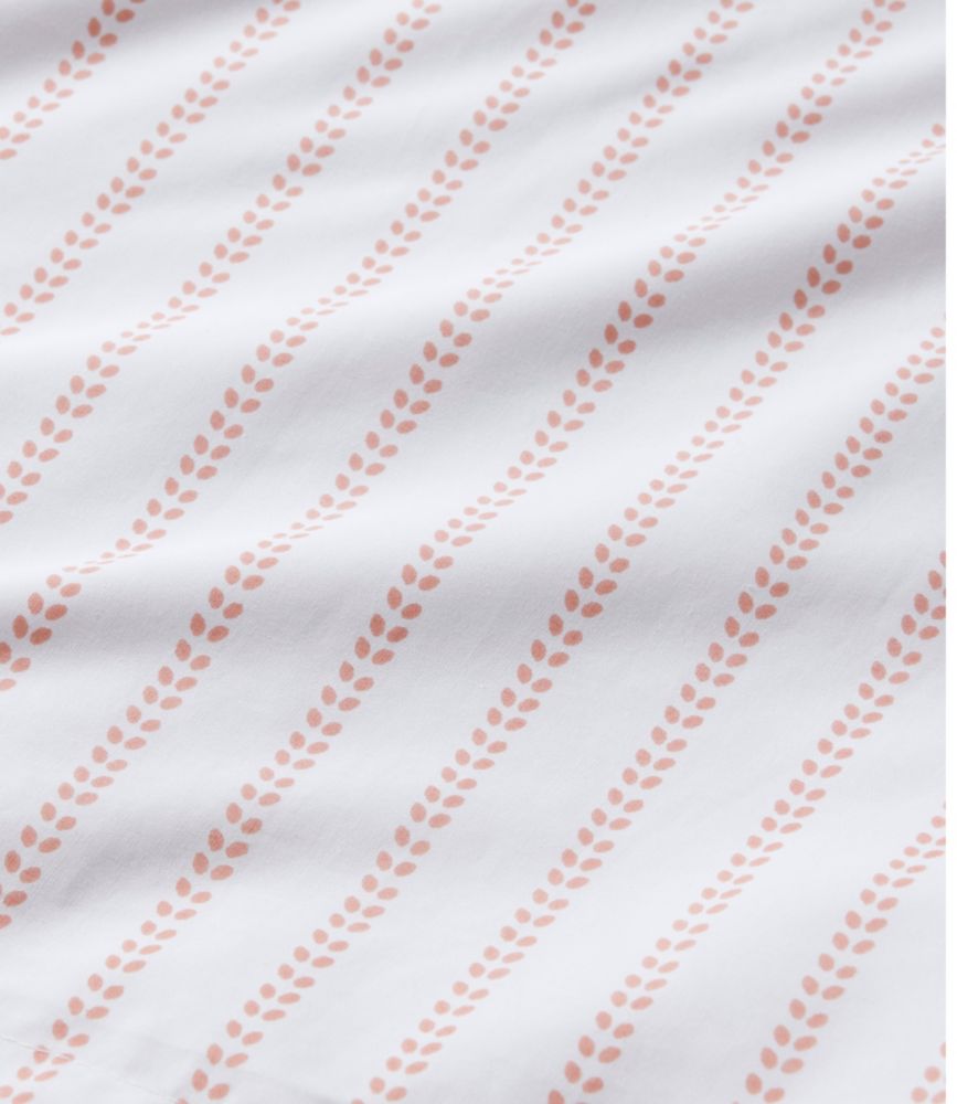 Sunwashed Percale Comforter Cover, Stripe Leaf