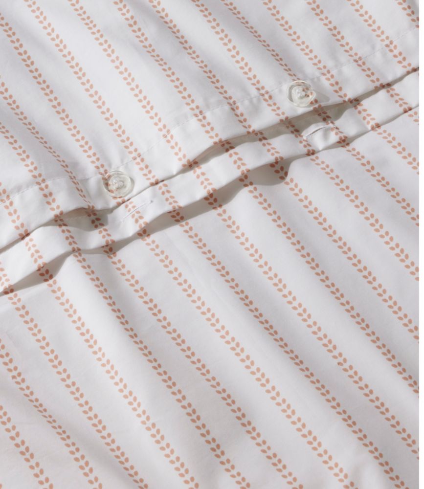 Sunwashed Percale Comforter Cover, Stripe Leaf, Adobe Rose, small image number 3